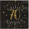 Sparkling Gold 70th Birthday Party Paper Napkins