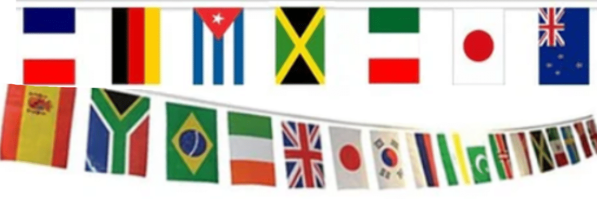Olympic Nations Fabric Flag Bunting