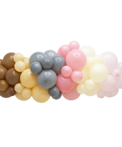 Brown, Pink, Baby Pink, Grey & Peach DIY Balloon Arch Kit