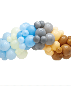 Brown, Blue, Light Blue, Lemon, Grey &Peach DIY Balloon Arch Kit