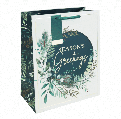 Christmas Foliage Navy Gift bags For Christmas