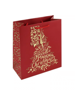 Red & Gold Magical Christmas Gift Bags For Christmas