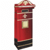 Christmas Post Box Themed Wine Spirits Bottle Bags