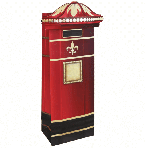 Christmas Post Box Themed Wine Spirits Bottle Bags