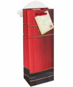 Christmas Post Box Themed Wine Spirits Bottle Bags