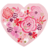 Floral Heart Shaped Napkins
