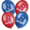 Rugby Themed Latex Balloons