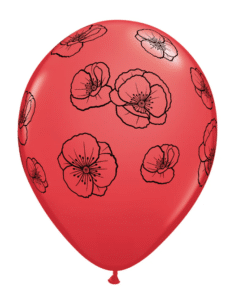 Poppy Printed Latex Balloons