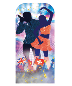 Song Contest Dancing Stand In Cardboard Cut Out Prop
