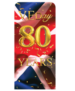VE Day 80 Years Back Drop Prop