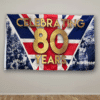 VE Day 80th Anniversary Fabric Flag