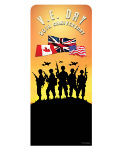VE Day 80th Anniversary Soldier Silhouettes Backdrop