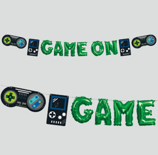 Gamer Themed Balloon Banner Kit