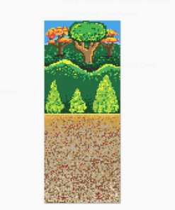 Pixel Style Forest Back Drop