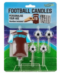 Claret & Blue Football Shirt Birthday Cake Candles