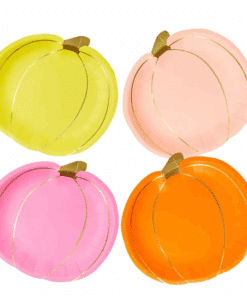 Halloween Bright Pumpkin Paper Plate