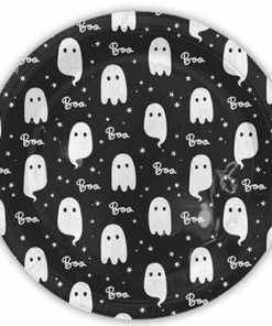 Halloween Ghost Themed Paper Party Plates