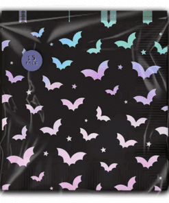 Halloween Holographic Bat Printed Napkins