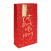 Eat Drink & Be Merry Double Bottle Gift Bag