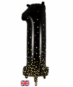 Black & Gold Giant Number 1 Balloon