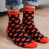 Heart Printed Mens Valentines Socks