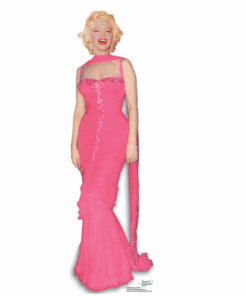 Marilyn Monroe Pink Evening Gown Cardboard Cut Out