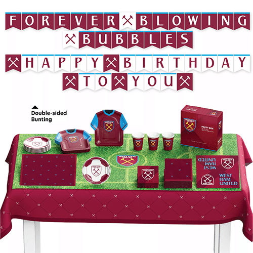 West Ham United FC Officially Licensed Birthday Party Decorating & Table Kit