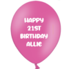 ROSE PINK Custom Printed Balloons