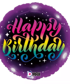 Happy Birthday Neon 18 Foil Balloon