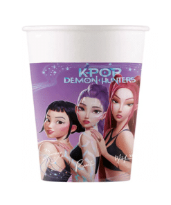 Official K-Pop Demon Hunters Paper Cups – 200ml (Pack of 8)